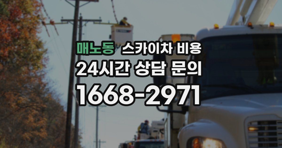 매노동 스카이차 비용