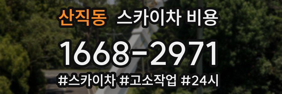 산직동 스카이차 비용