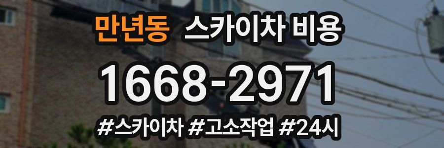 만년동 스카이차 비용