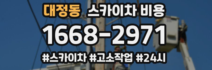 대정동 스카이차 비용