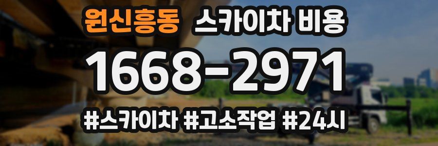 원신흥동 스카이차 비용