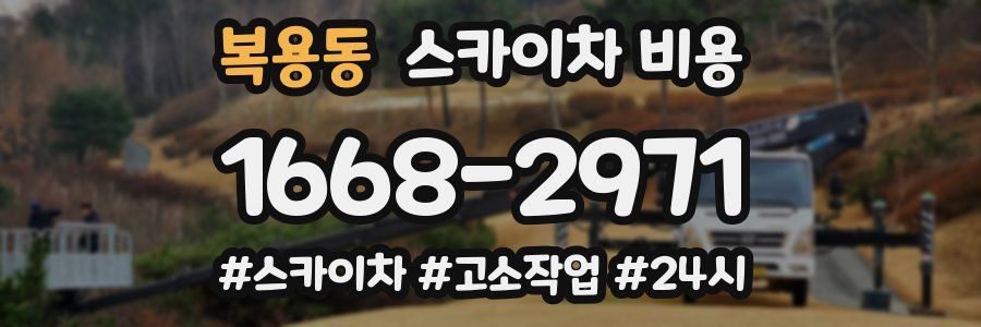 복용동 스카이차 비용