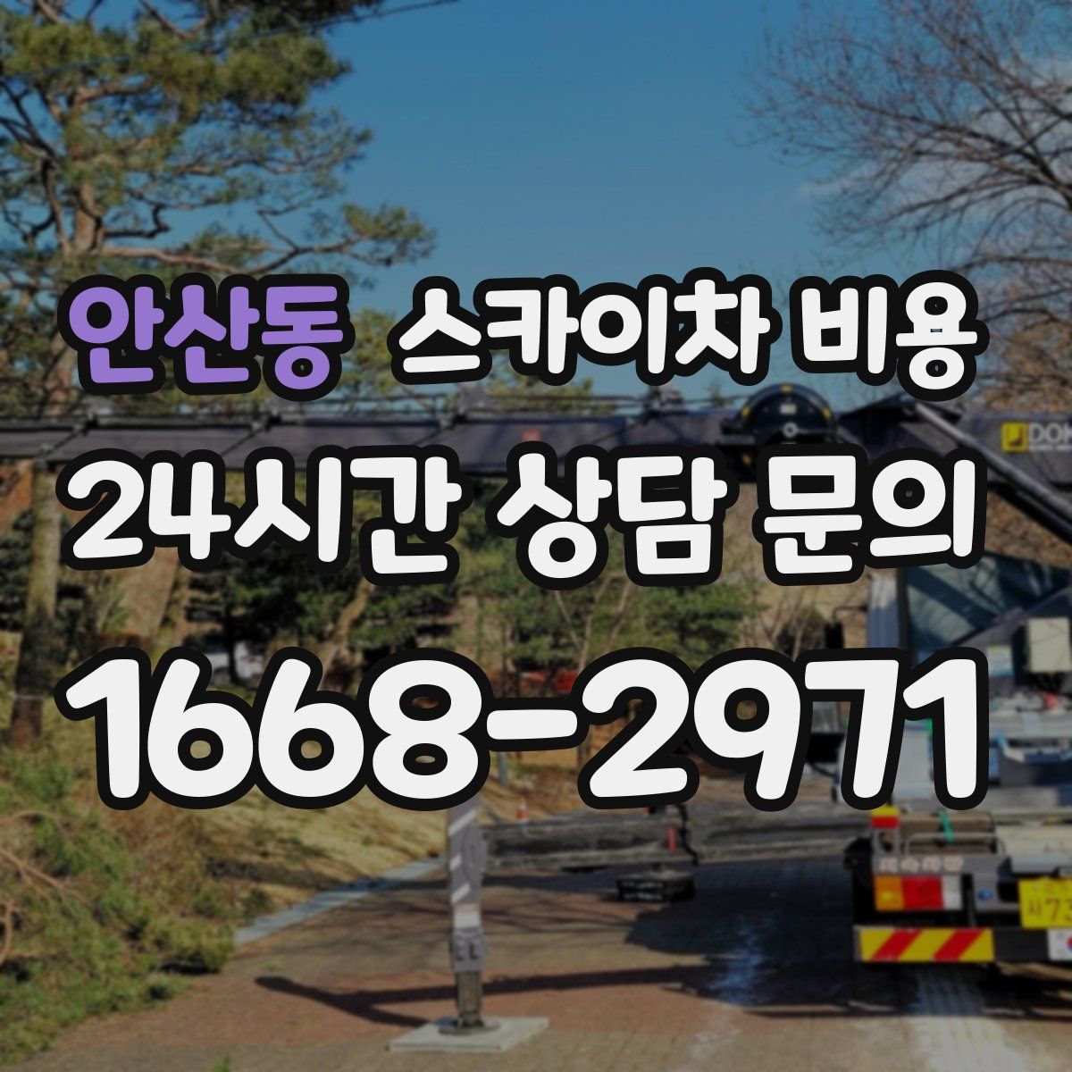 안산동 스카이차 비용