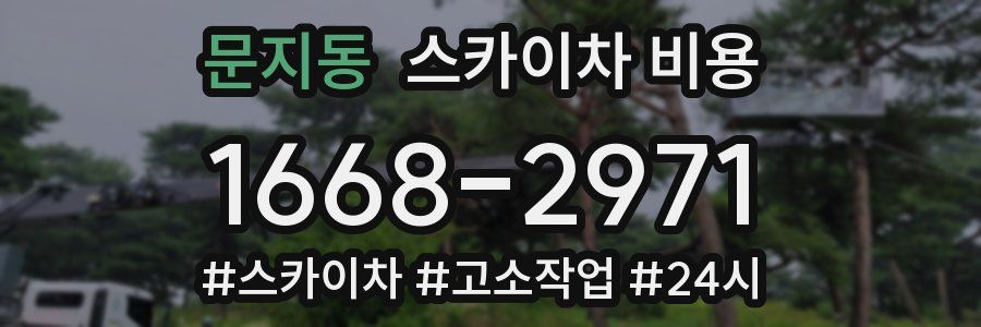 문지동 스카이차 비용