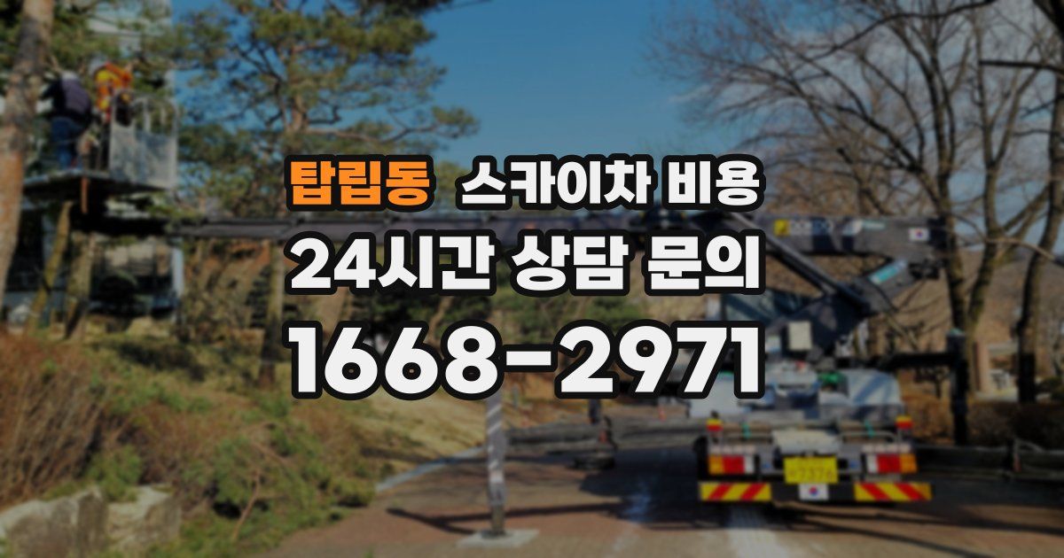 탑립동 스카이차 비용