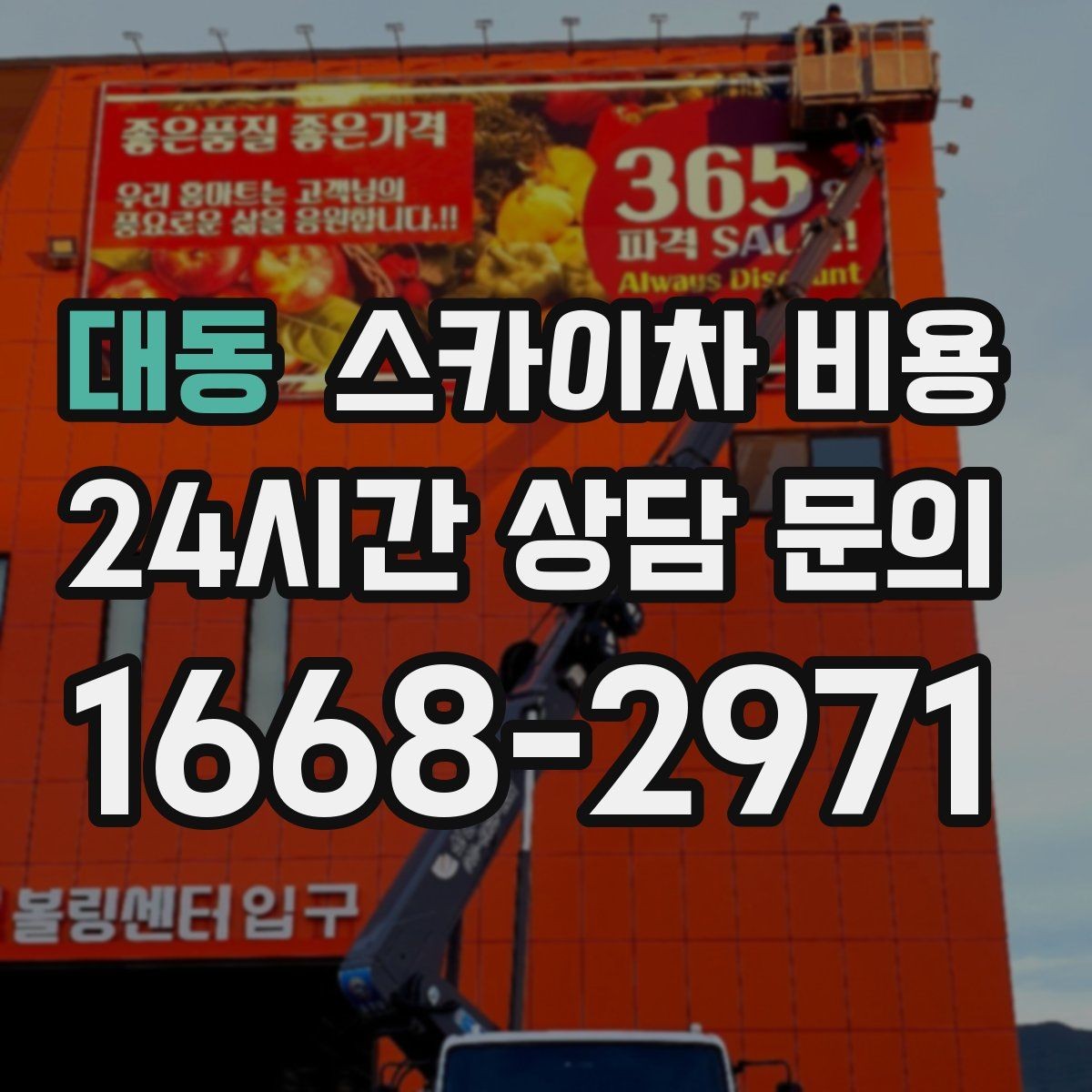 대동 스카이차 비용 작업 범위를 명확히 하면 견적이 안정적입니다