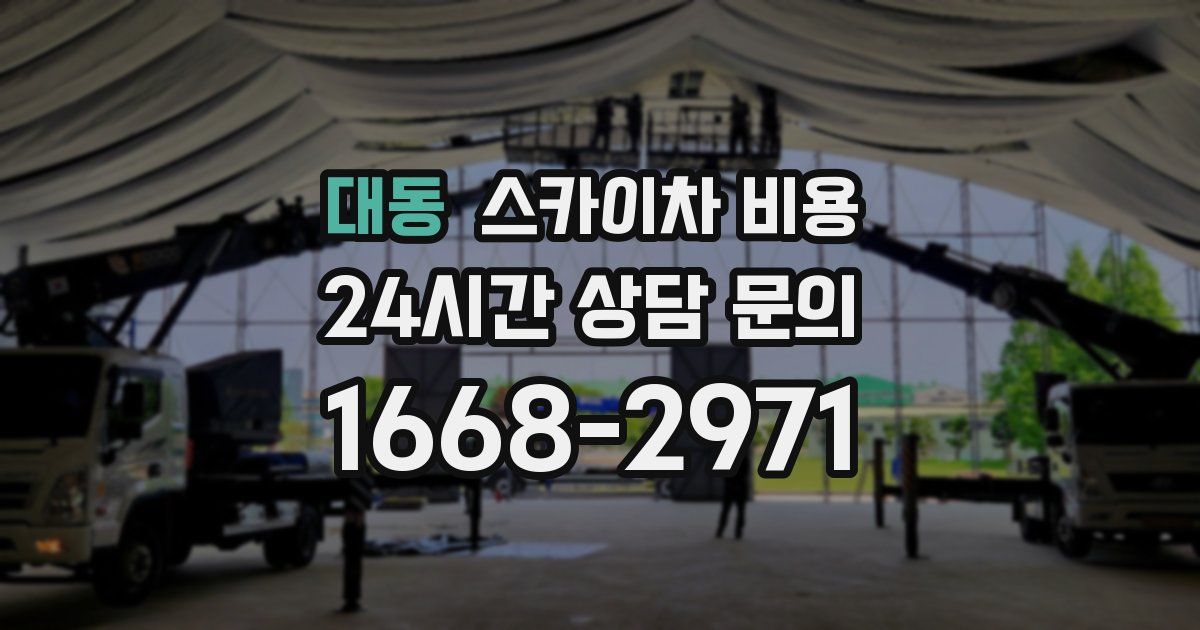 대동 스카이차 비용