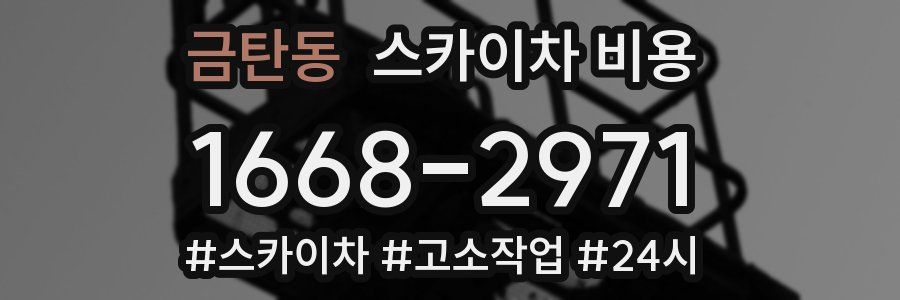 금탄동 스카이차 비용