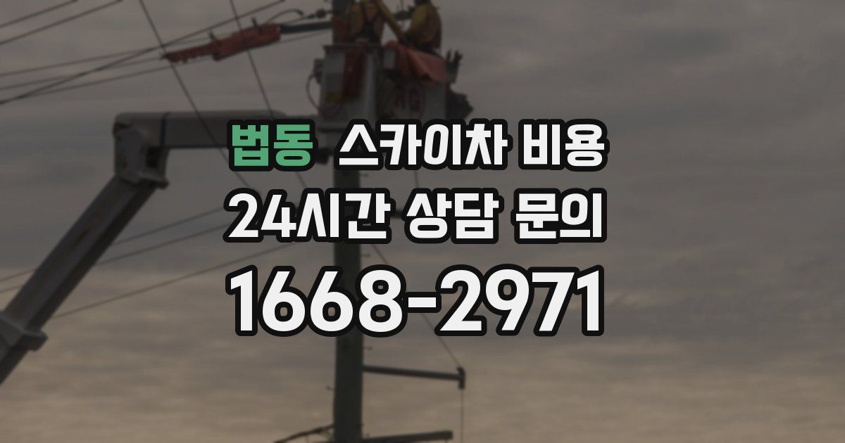 법동 스카이차 비용