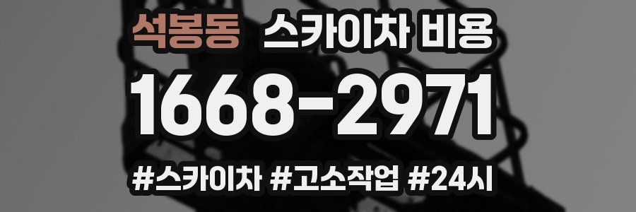 석봉동 스카이차 비용