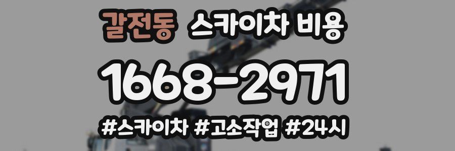 갈전동 스카이차 비용
