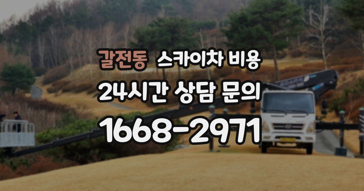 갈전동 스카이차 비용