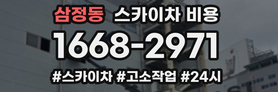 삼정동 스카이차 비용