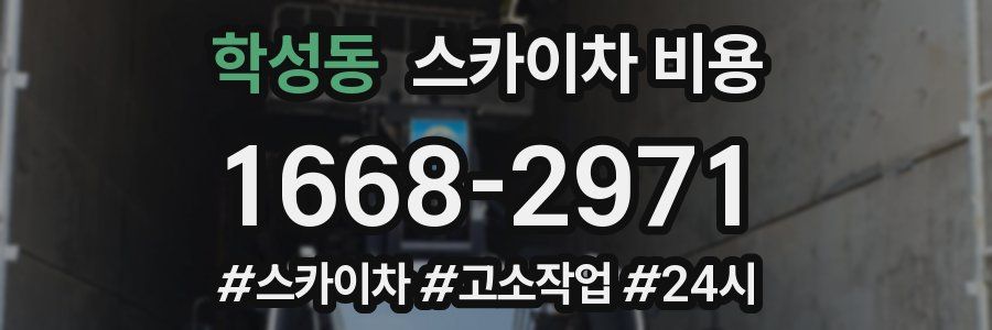 학성동 스카이차 비용