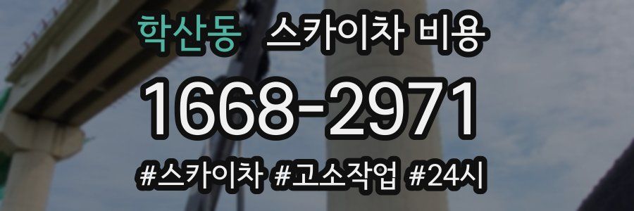 학산동 스카이차 비용