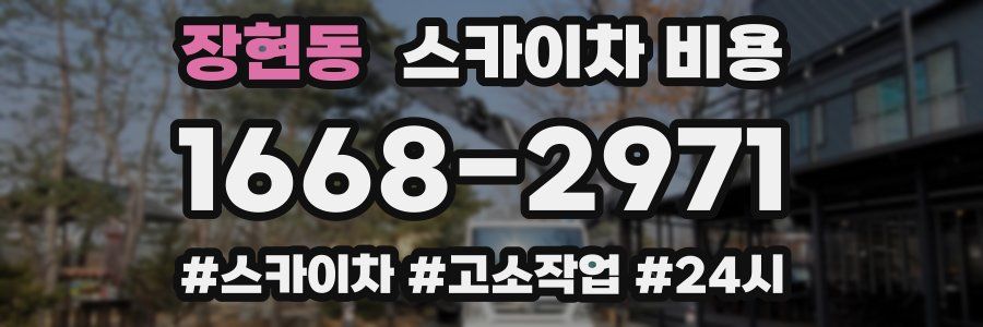 장현동 스카이차 비용