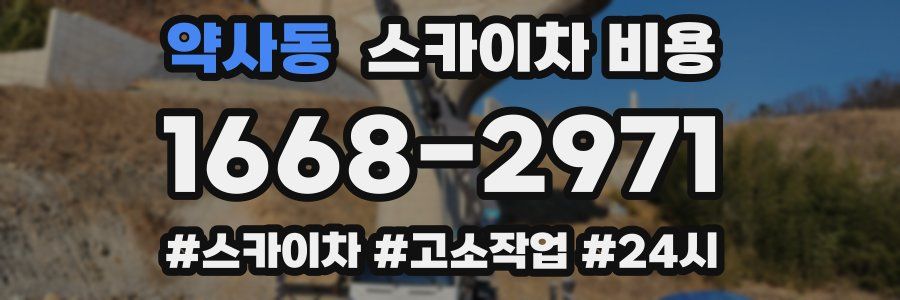 약사동 스카이차 비용