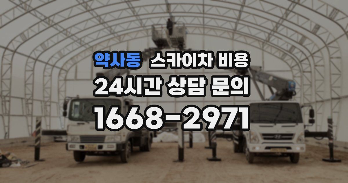 약사동 스카이차 비용