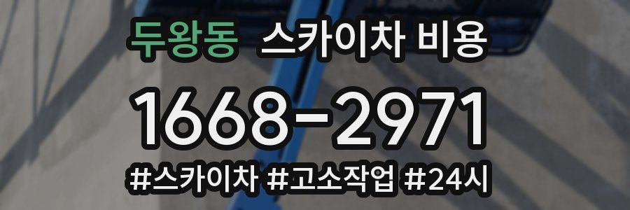 두왕동 스카이차 비용