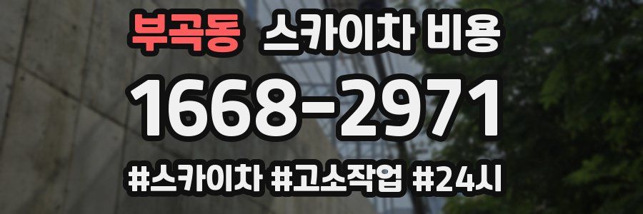 부곡동 스카이차 비용