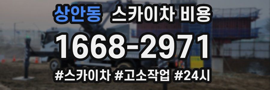 상안동 스카이차 비용