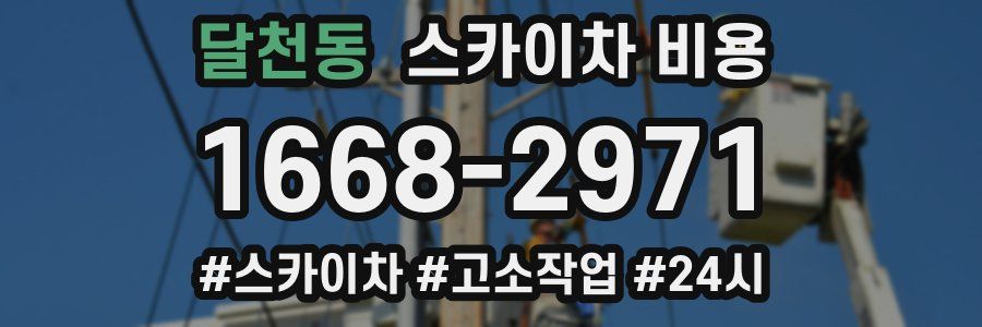 달천동 스카이차 비용