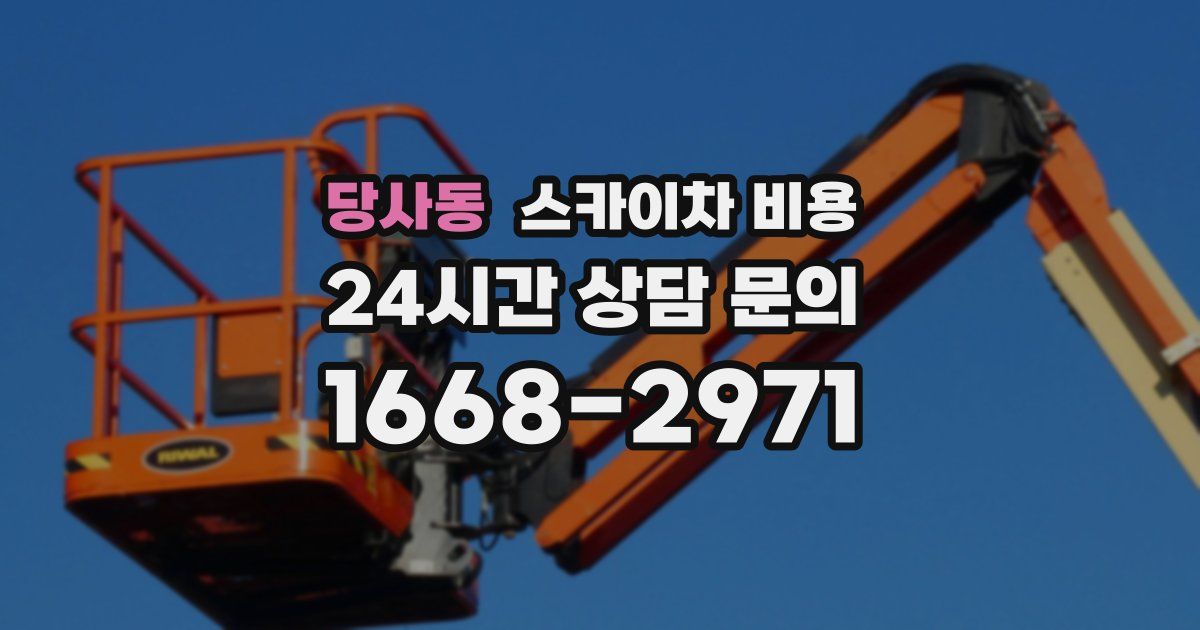 당사동 스카이차 비용