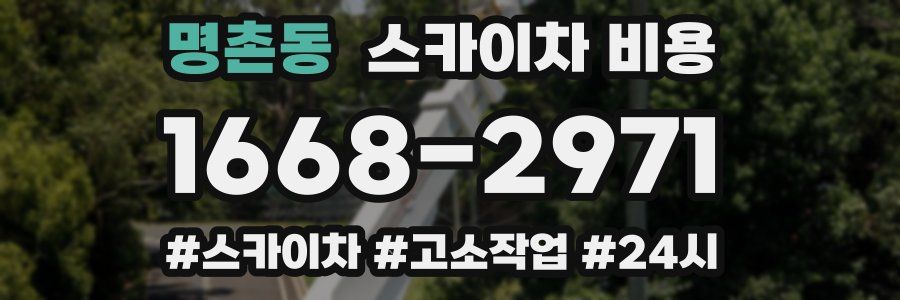 명촌동 스카이차 비용
