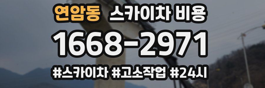 연암동 스카이차 비용