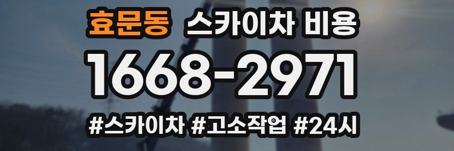 효문동 스카이차 비용