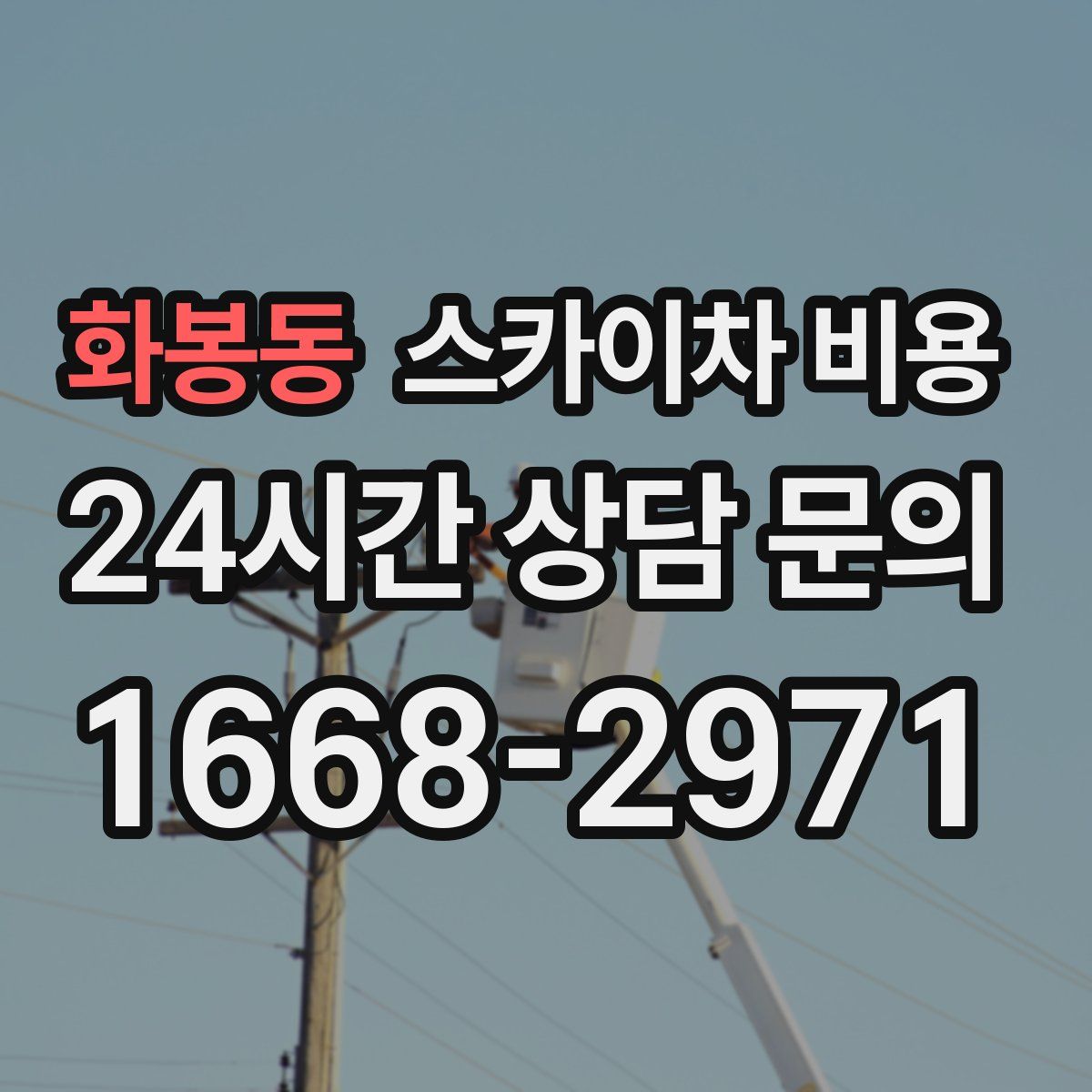 화봉동 스카이차 비용