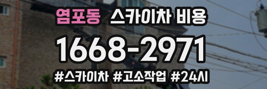 염포동 스카이차 비용