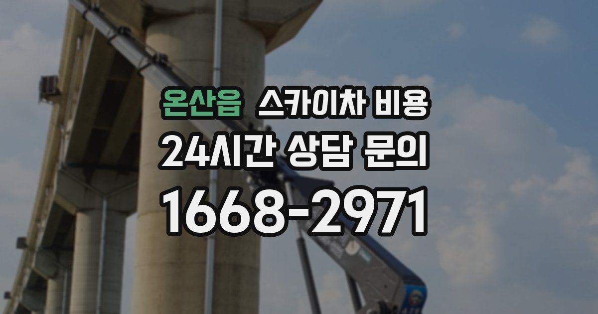 온산읍 스카이차 비용