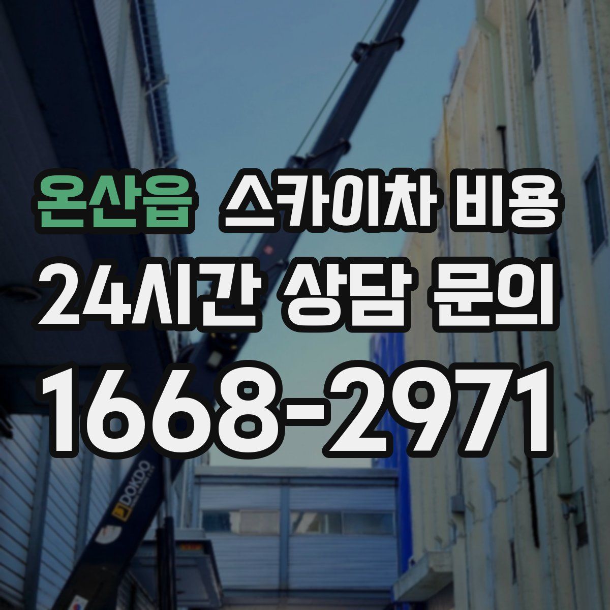 온산읍 스카이차 비용