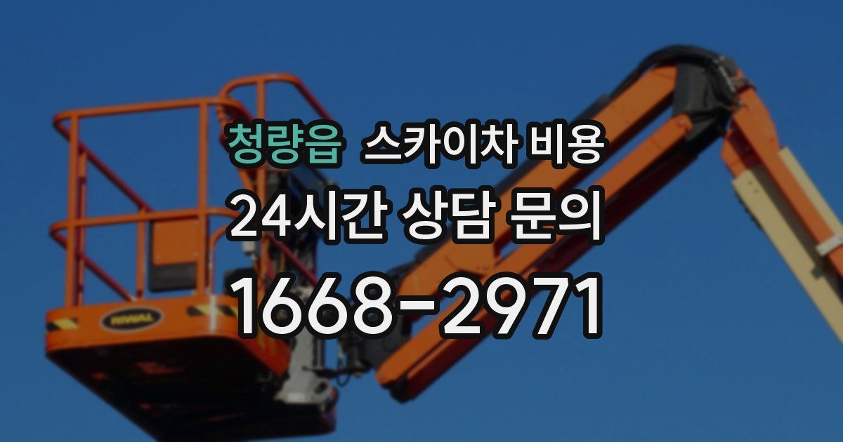 청량읍 스카이차 비용