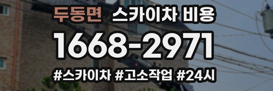 두동면 스카이차 비용