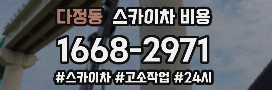 다정동 스카이차 비용