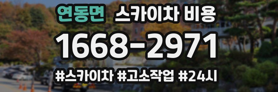 연동면 스카이차 비용