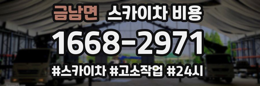 금남면 스카이차 비용