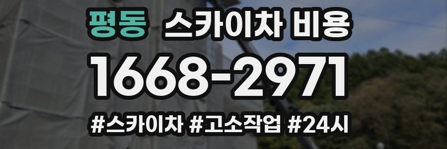 평동 스카이차 비용