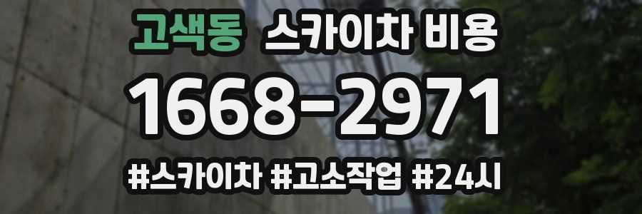 고색동 스카이차 비용