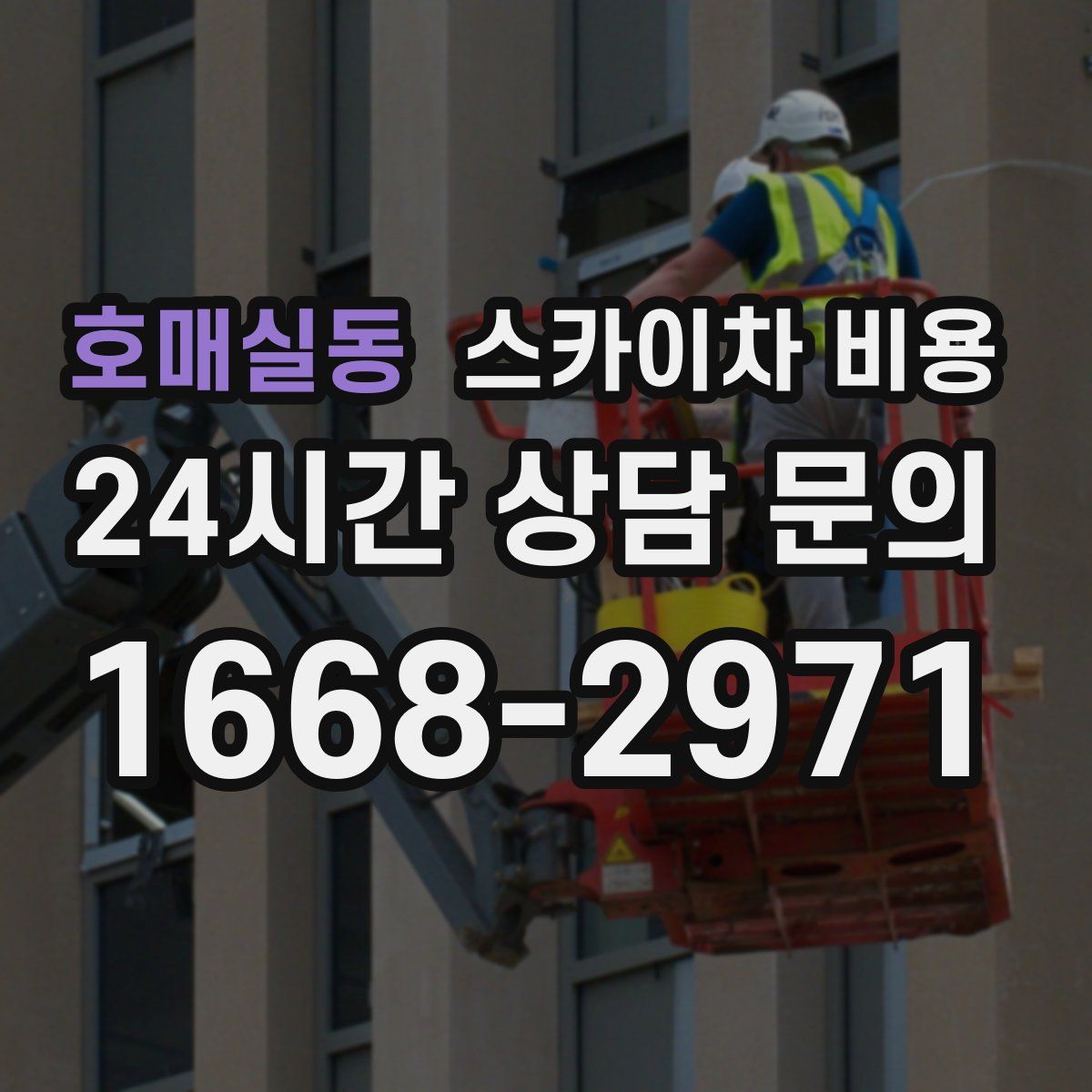 호매실동 스카이차 비용