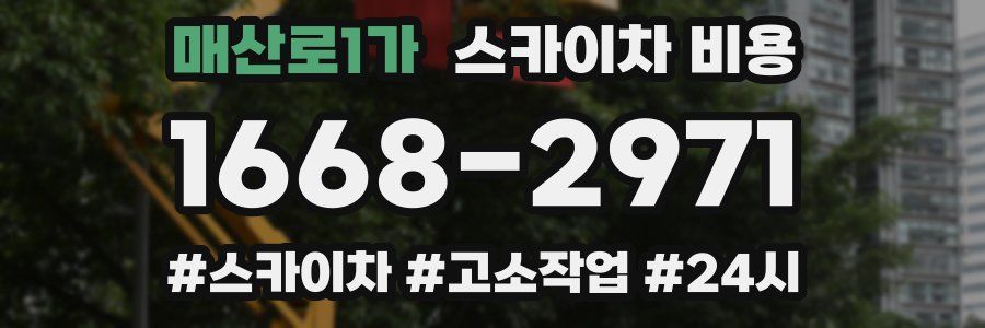 매산로1가 스카이차 비용