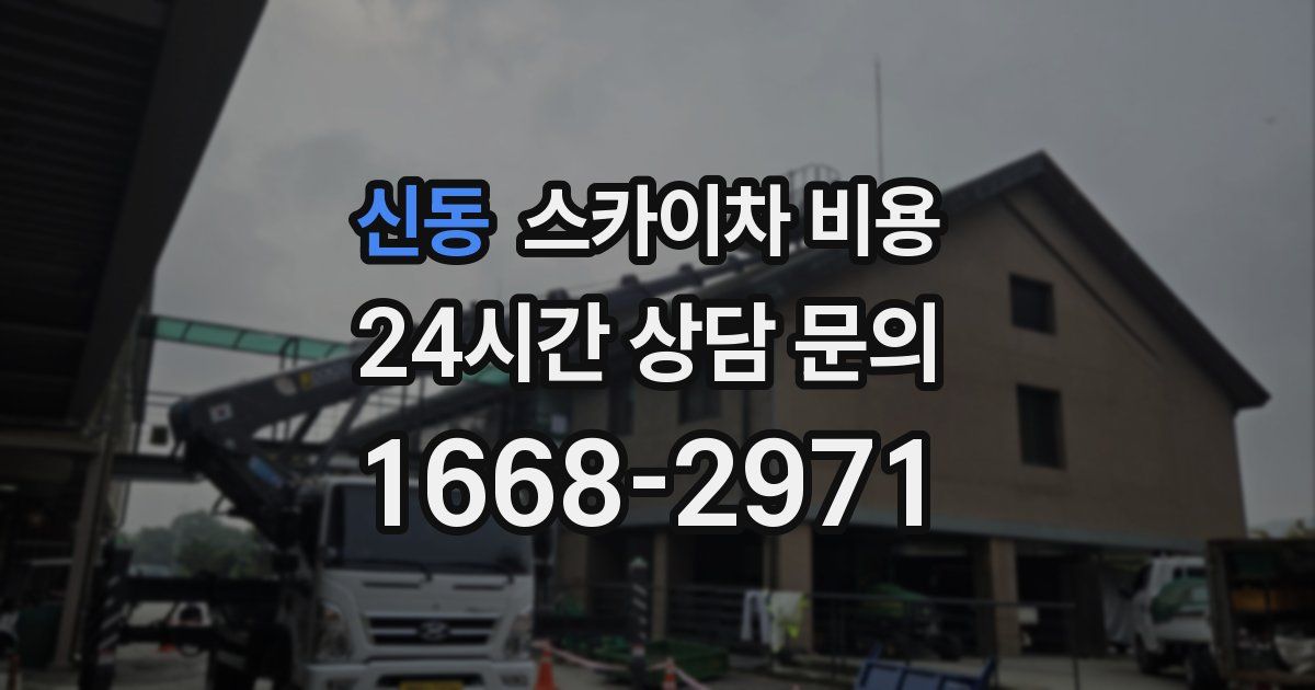 신동 스카이차 비용