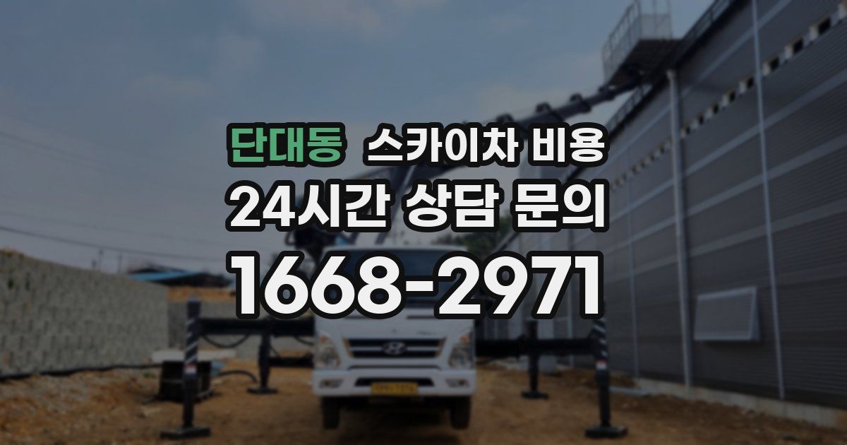 단대동 스카이차 비용