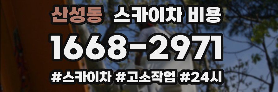 산성동 스카이차 비용