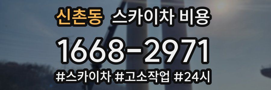 신촌동 스카이차 비용