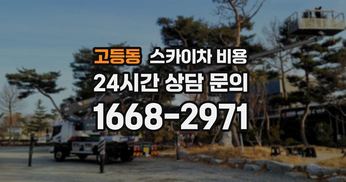 고등동 스카이차 비용