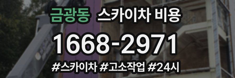 금광동 스카이차 비용