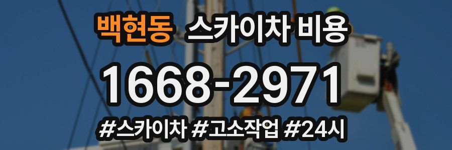 백현동 스카이차 비용